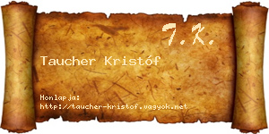 Taucher Kristóf névjegykártya