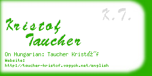 kristof taucher business card